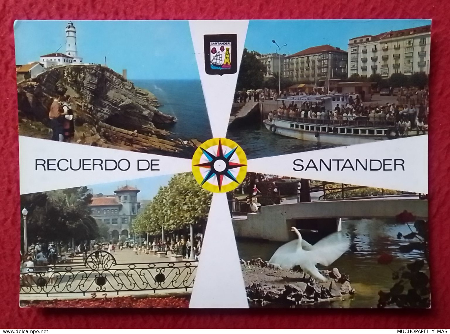 POSTAL POST CARD RECUERDO DE SANTANDER CANTABRIA VISTAS VUES VIEWS...FARO DE CABO MAYOR...ETC SPAIN PHARE LIGHTHOUSE.... - Cantabria (Santander)