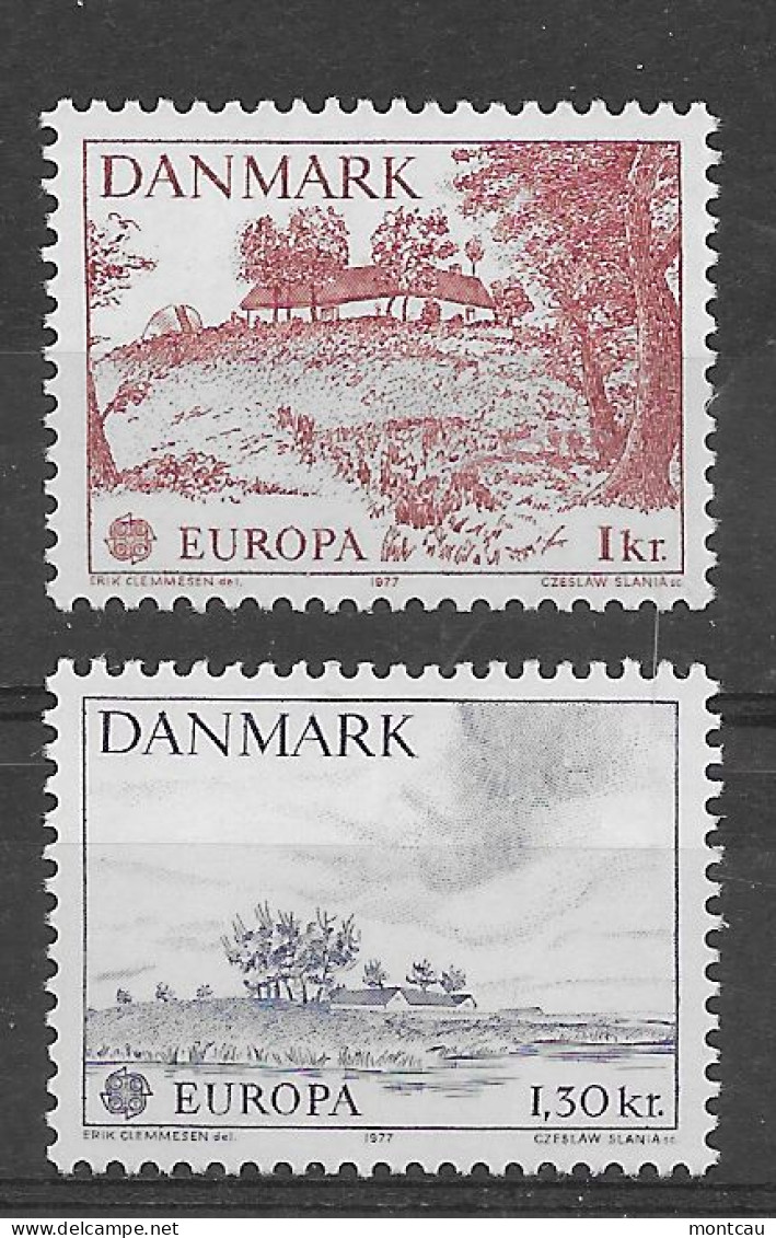 Denmark 1977.  Europa Mi 639-40  (**) - 1977