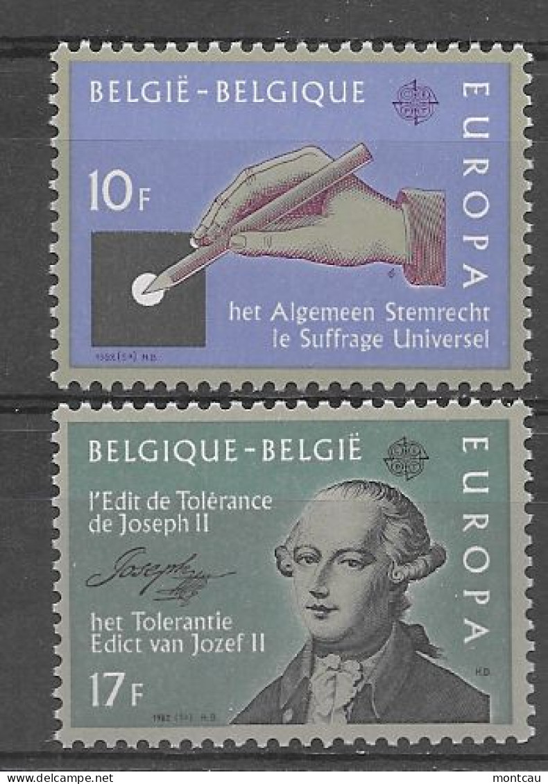 Belgica 1982.  Europa Mi 2100-01  (**) - 1982