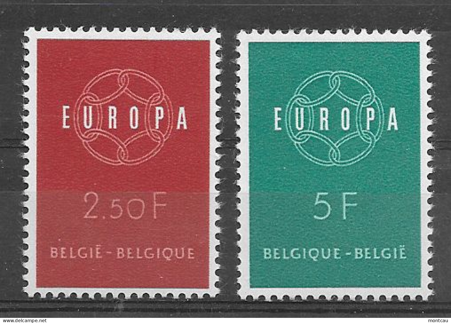 Belgica 1959.  Europa Mi 1164-65  (**) - 1959