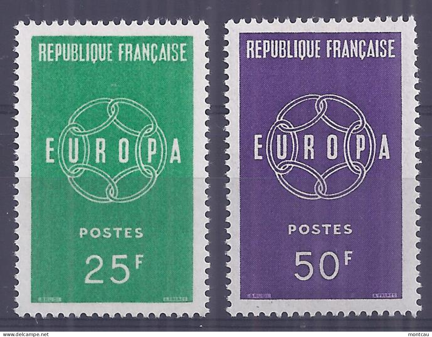 Francia 1959. YT = 1218-19 - Europa (**) - 1959