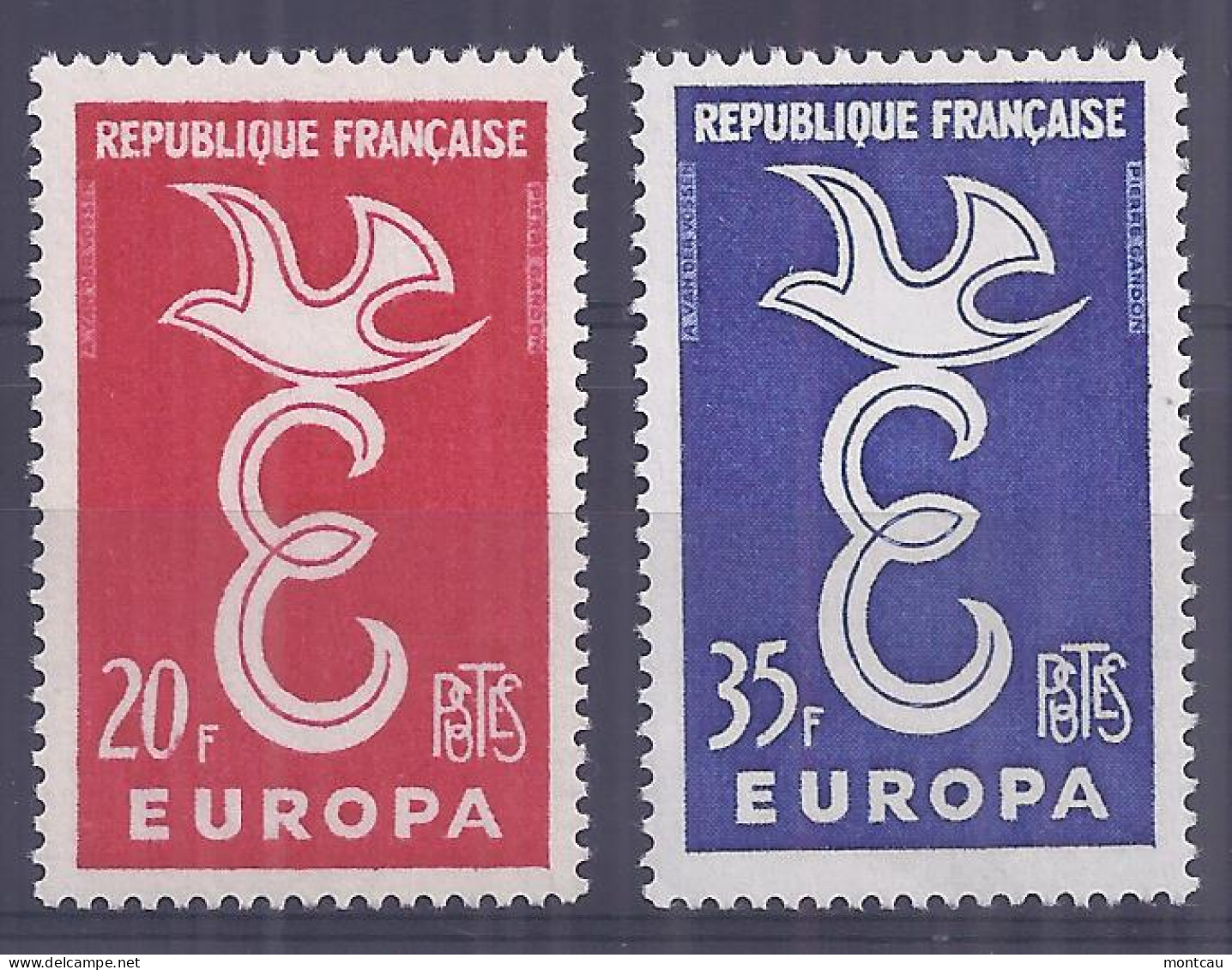 Francia 1958. YT 1173-74 - Europa (**) - 1958