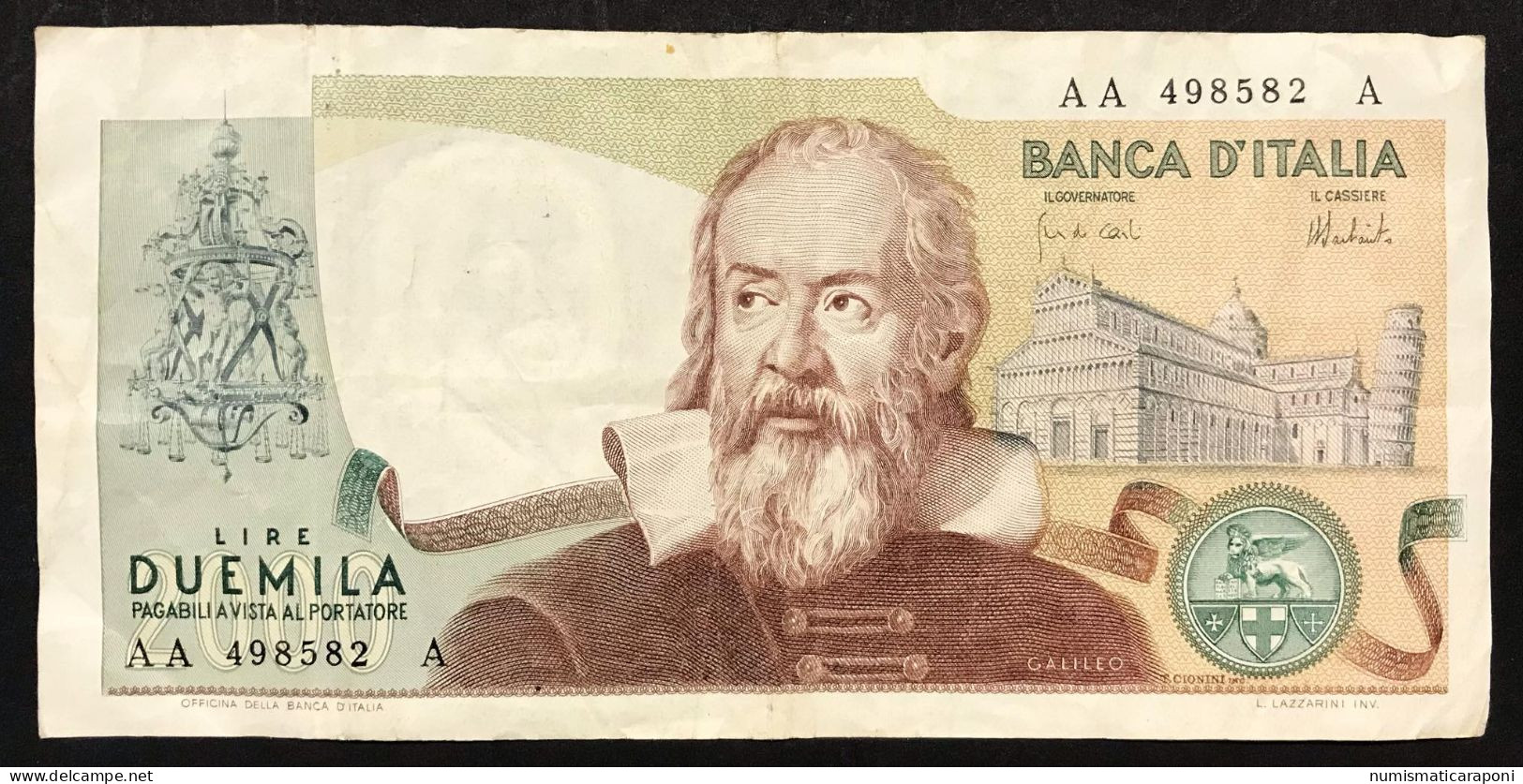 2000 Lire Galileo 08 10 1973 AA......A R2 LOTTO 675 - 2000 Lire