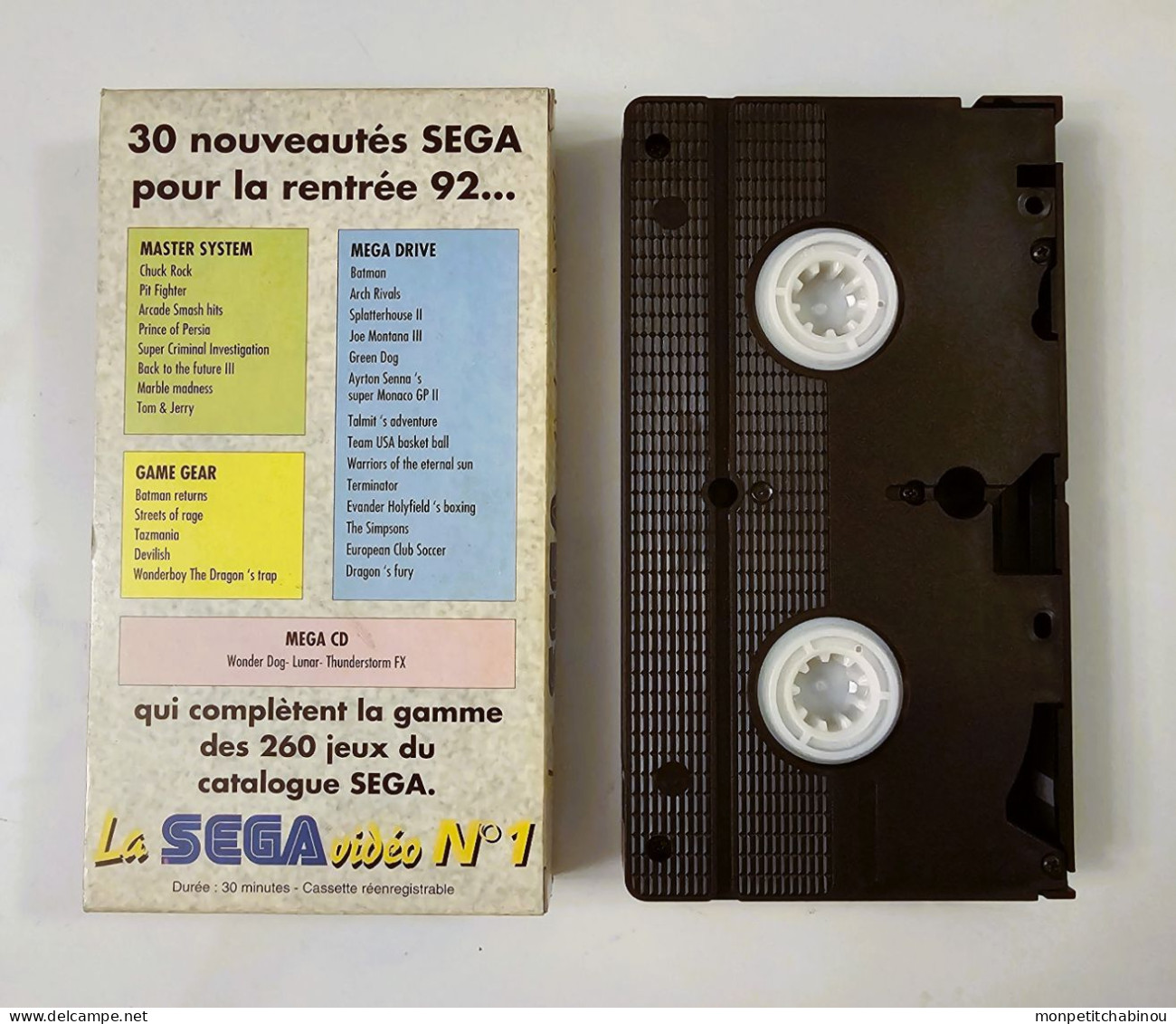 Cassette VHS SEGA Vidéo N°1 - Merchandising