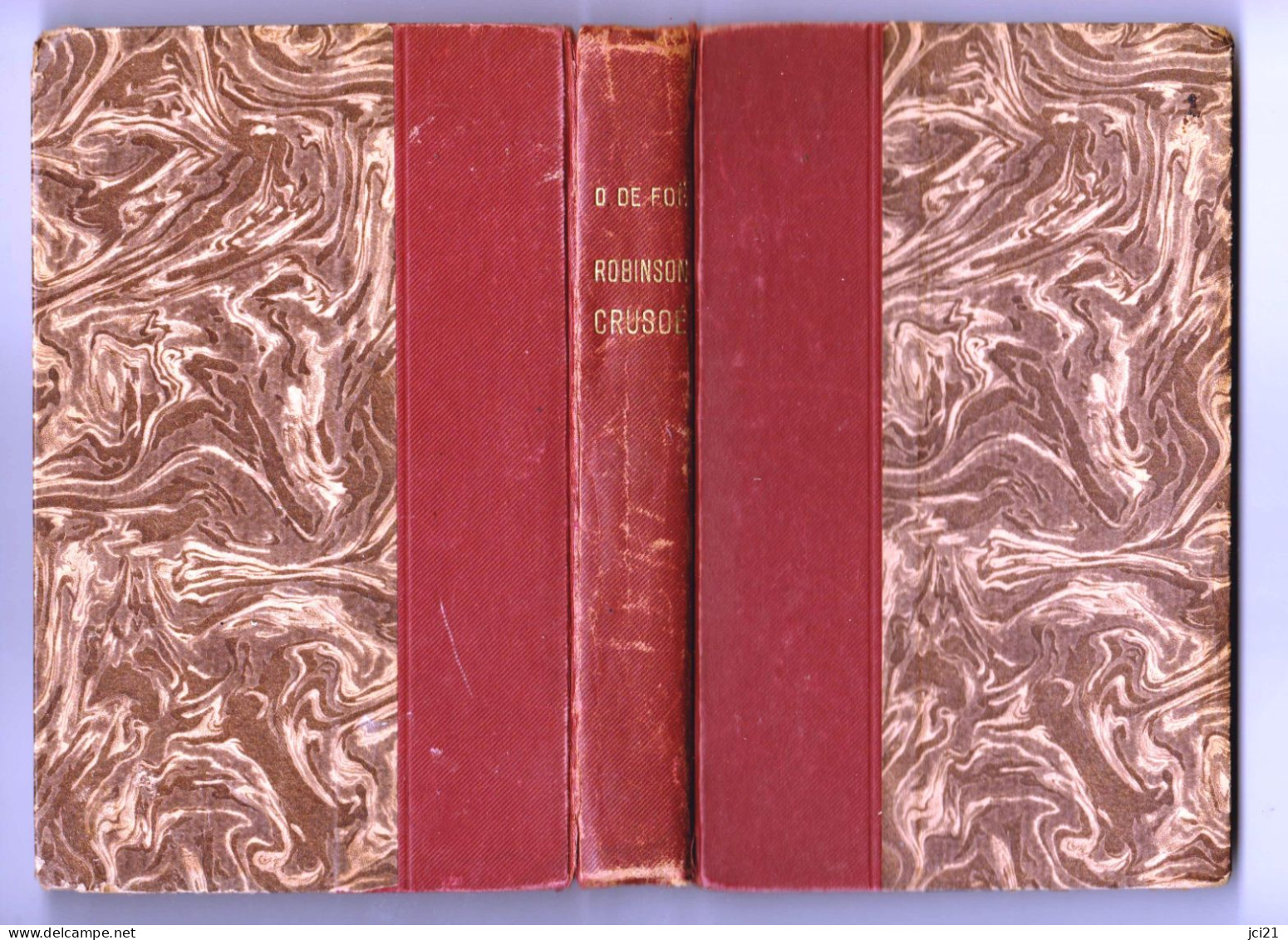 Livre " Les Aventures De ROBINSON CRUSOE " Par Daniel De Foë Librairie Delagrave 1949 - RL191 A Et B - Adventure