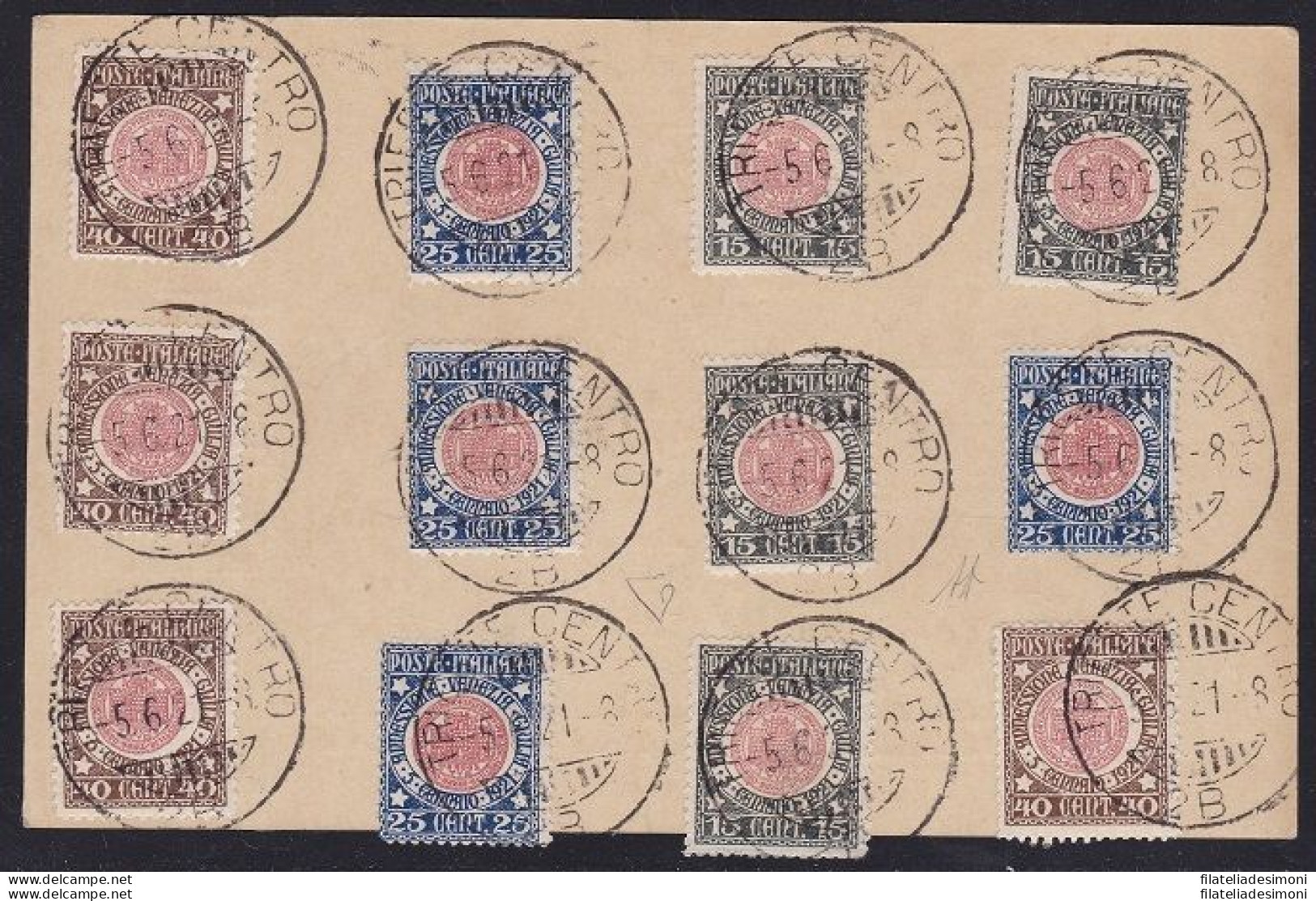 1921 Italia - Regno , N° 113/115 4 Serie Su Cart. Postale Annullo I° Giorno - Europe