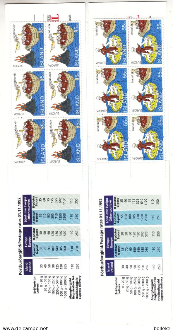 Europa 1994 - Islande - 2 Carnets ** - Valeur 45 Euros - - 1994