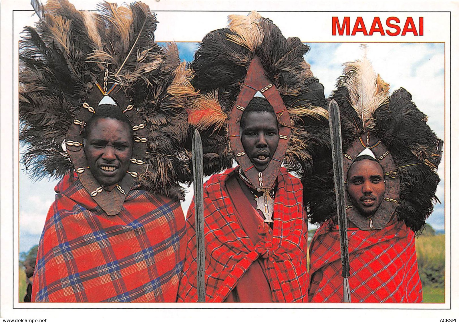 KENYA People Of East Africa Maasai Warriors 12(scan Recto-verso) MA510 - Kenia