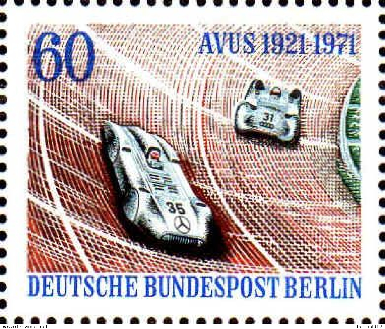 Berlin Poste N** Yv:370/373 Cinquantenaire De La Course Automobile AVUS Berlin (Thème) - Automovilismo