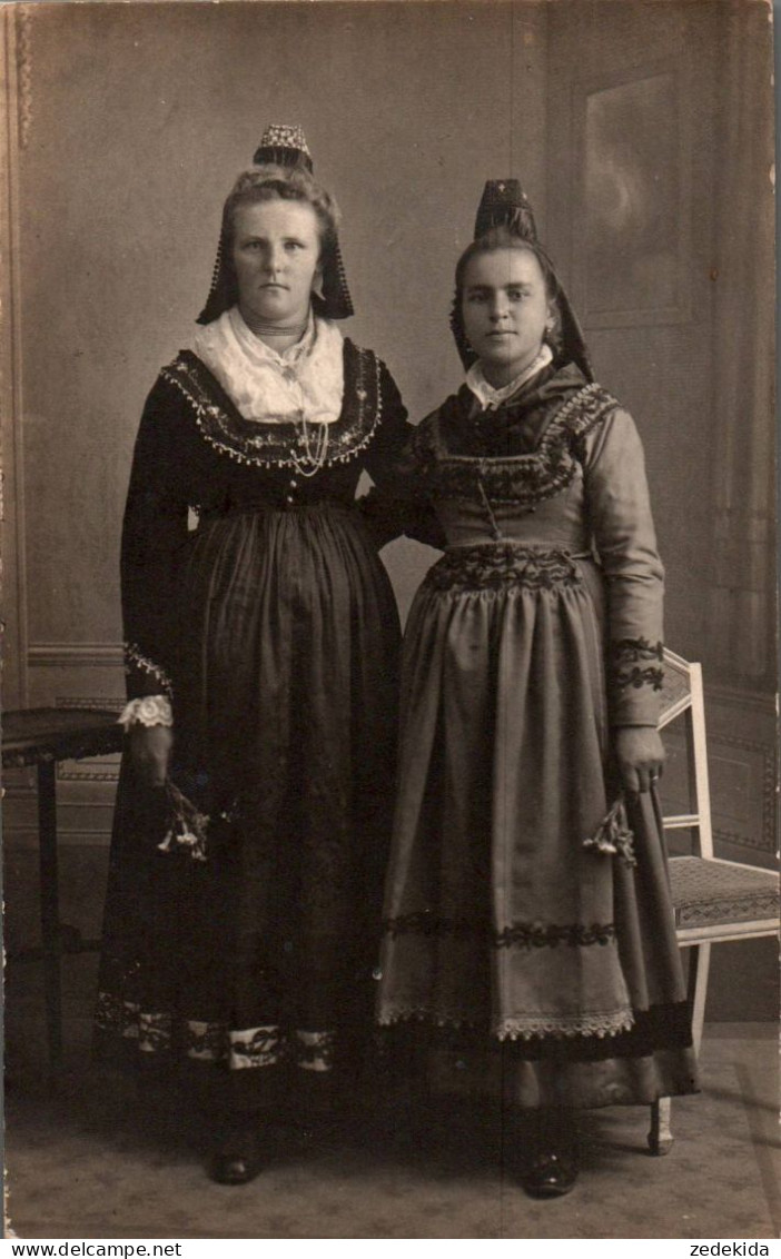 C1369 - Hübsche Junge Frau In Tracht Trachten Frisur Mode Kopfputz - Pretty Young Women - Retziesdorf Bei Marburg - Costumi