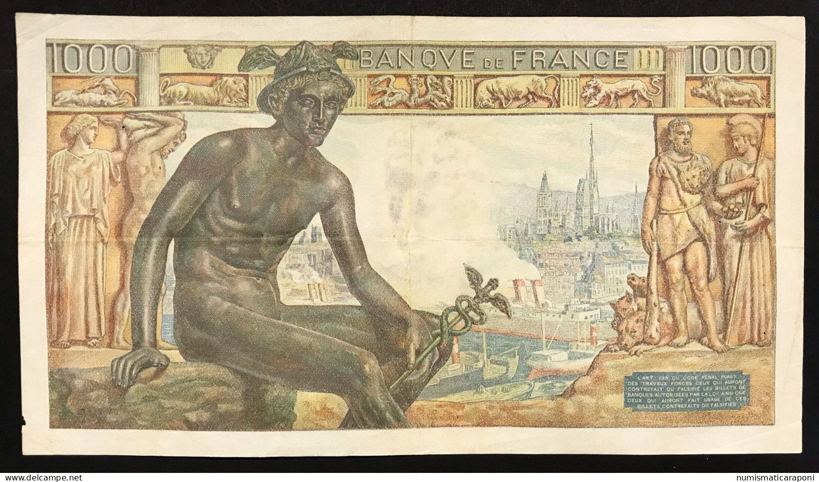 FRANCIA France 1000 Francs  07 01 1943 LOTTO 684 - 1 000 F 1945-1950 ''Minerve Et Hercule''