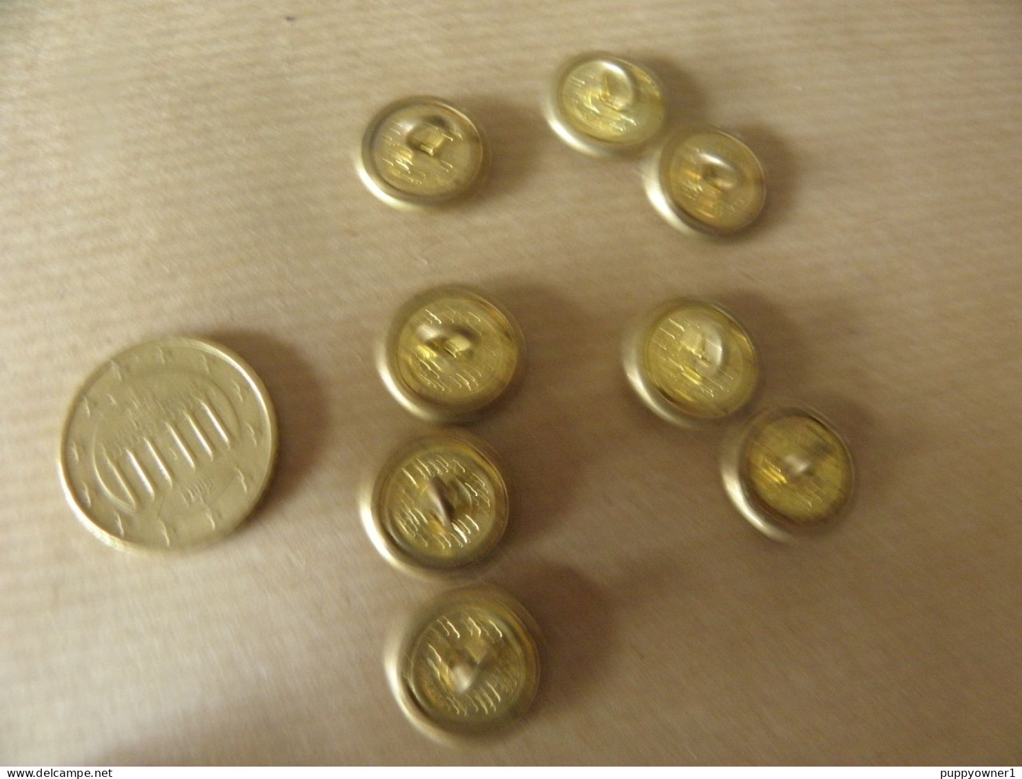 8 Vintage Boutons R A F De L'armée Anglaise - Buttons