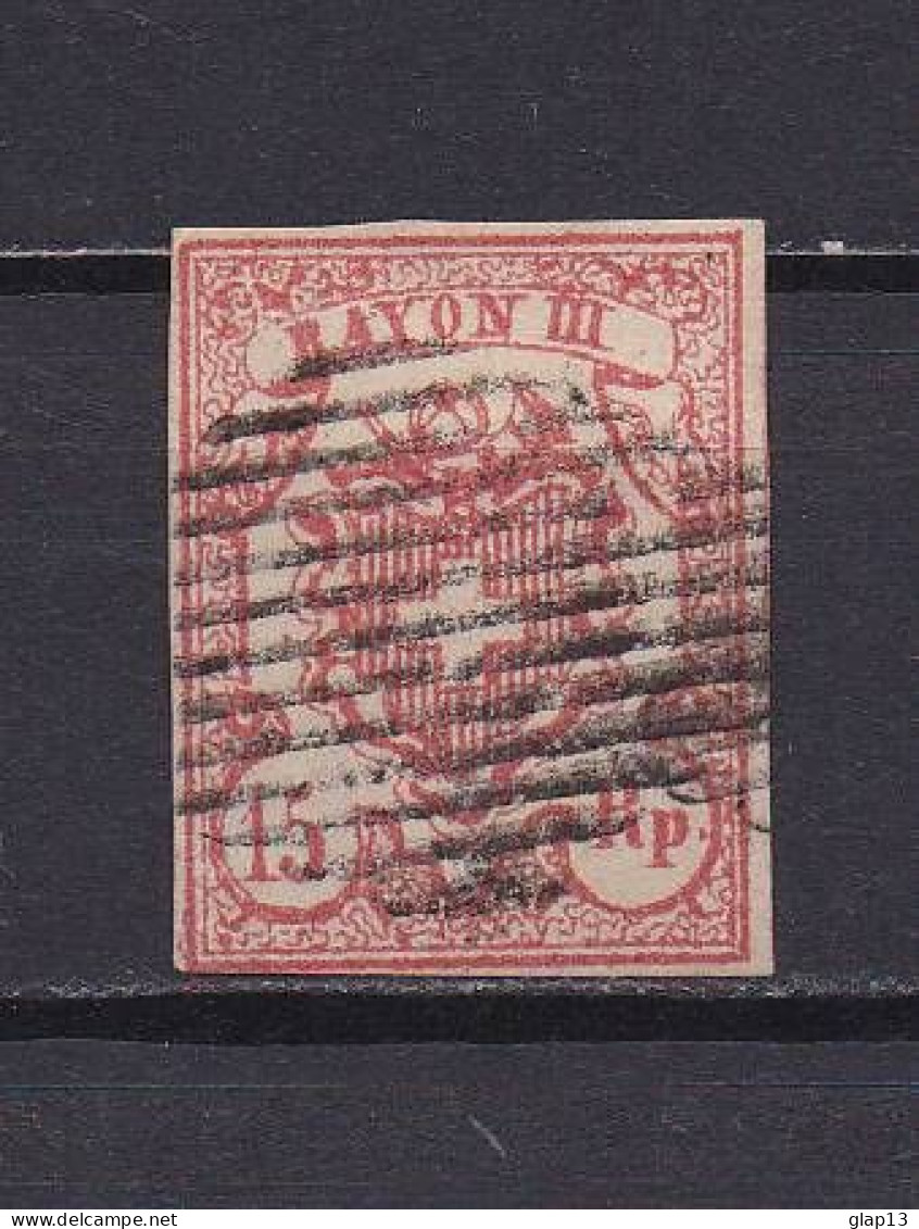 SUISSE 1852 TIMBRE N°22 OBLITERE SIGNATURE CALVES - 1843-1852 Federale & Kantonnale Postzegels