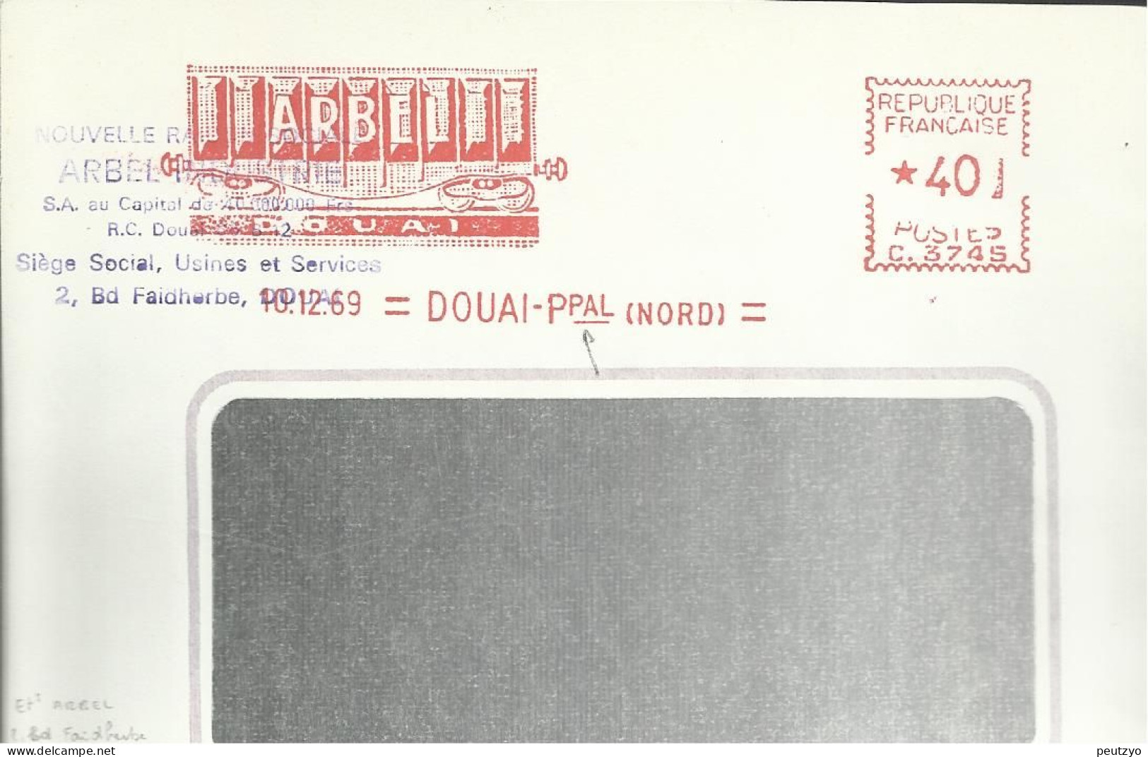 Lettre  EMA  Havas C 1969  Arbel Metier  59 Douai  A20/40 - Fabrieken En Industrieën