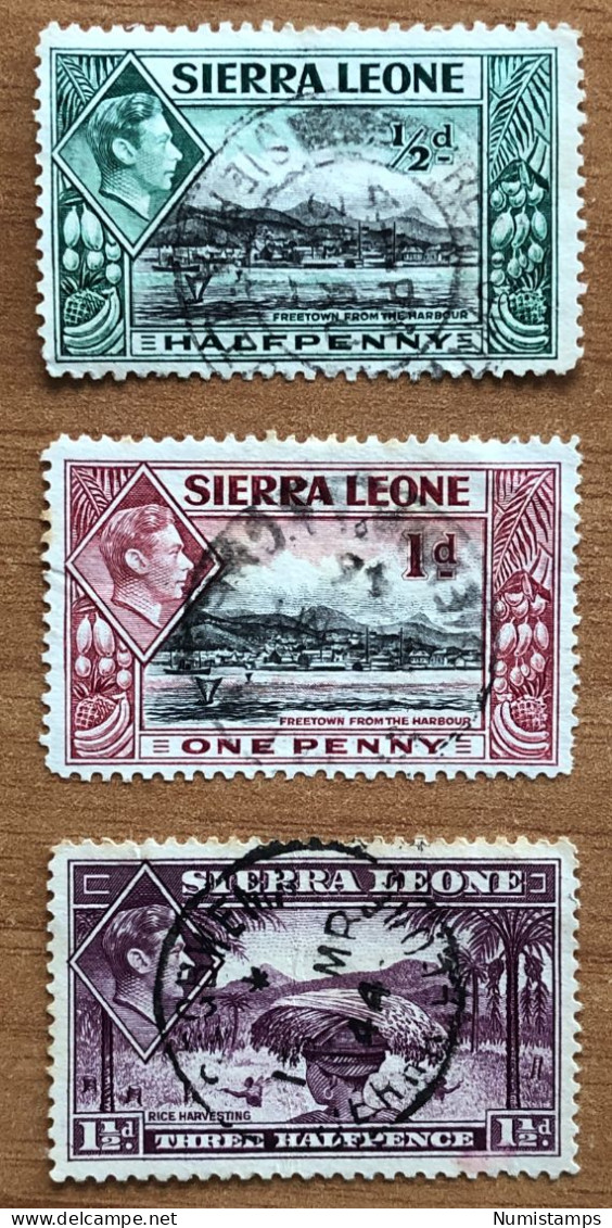 Sierra Leone › King George VI Pictorials - 1944 - Sierra Leona (...-1960)