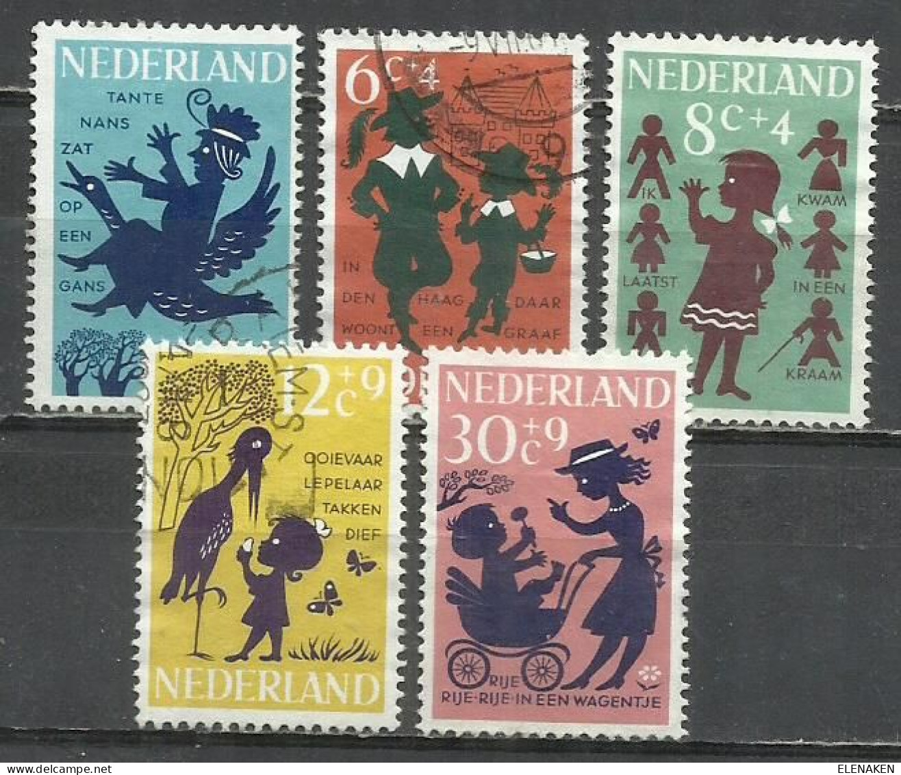 0625-SERIE COMPLETA HOLANDA 1963 Nº 782/786 BONITOS.NETHERLAND. PAISES BAJOS, INFANCIA. - Used Stamps