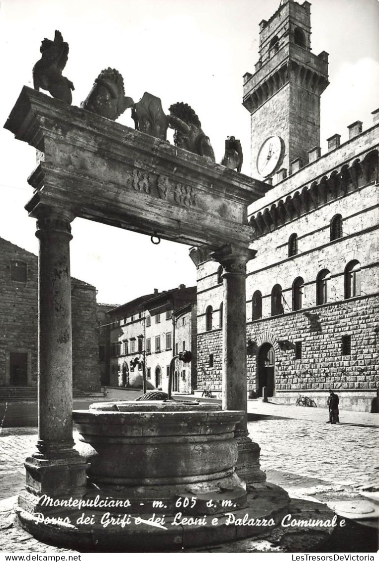 ITALIE - Montepulciano - Piazza Dei Grifi E Dei Leoni E Palazzo Comunale - Carte Postale - Siena