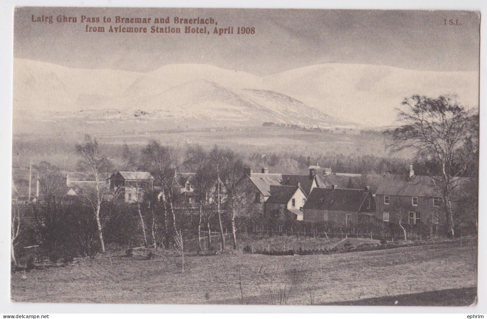 Lairg Ghru Pass To Braemar And Braerlach From Avlemore Station Hotel April 1908 Scotland - Inverness-shire