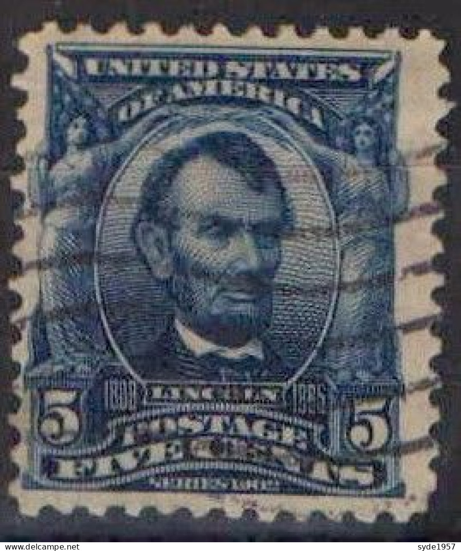 USA - 1902 -1903 Présidents Et Autres Personnes Célèbres  5cents Abraham Lincoln, 1809-1865, - Gebruikt
