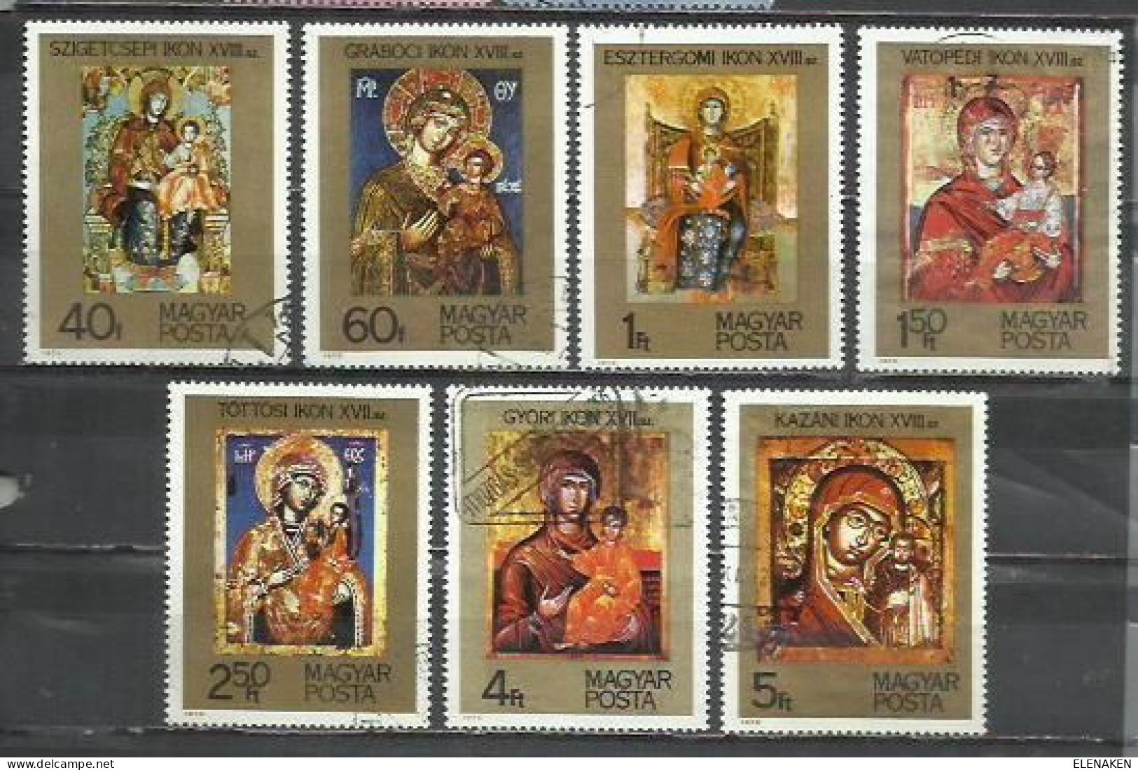 R281B-SERIE COMPLETA  HUNGRÍA  ARTE PINTURAS RELIGIÓN 1967 Nº 2464/2470 - Religieux