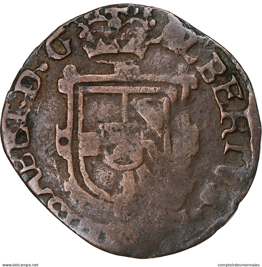 Pays-Bas Espagnols, Albert & Isabelle, Gigot, 1619, Maastricht, Cuivre, TB+ - Spanish Netherlands