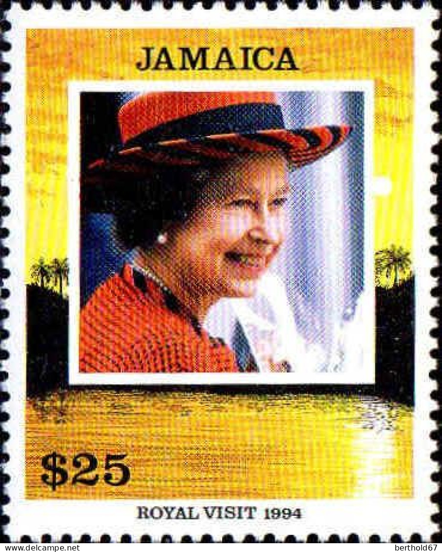 Jamaique Poste N** Yv: 847 Mi:824 Royal Visit Elisabeth II - Jamaica (1962-...)