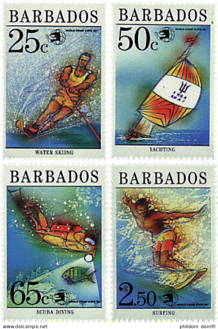 727113 HINGED BARBADOS 1989 WORLD STAMP EXPO 89 - Barbades (1966-...)