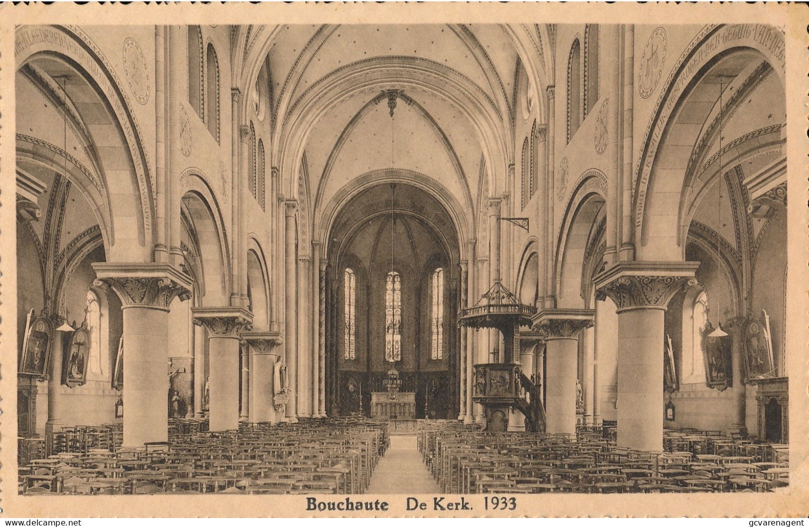 BOUCHAUTE  BOEKHOUTE    DE KERK   1933     ZIE SCANS - Assenede