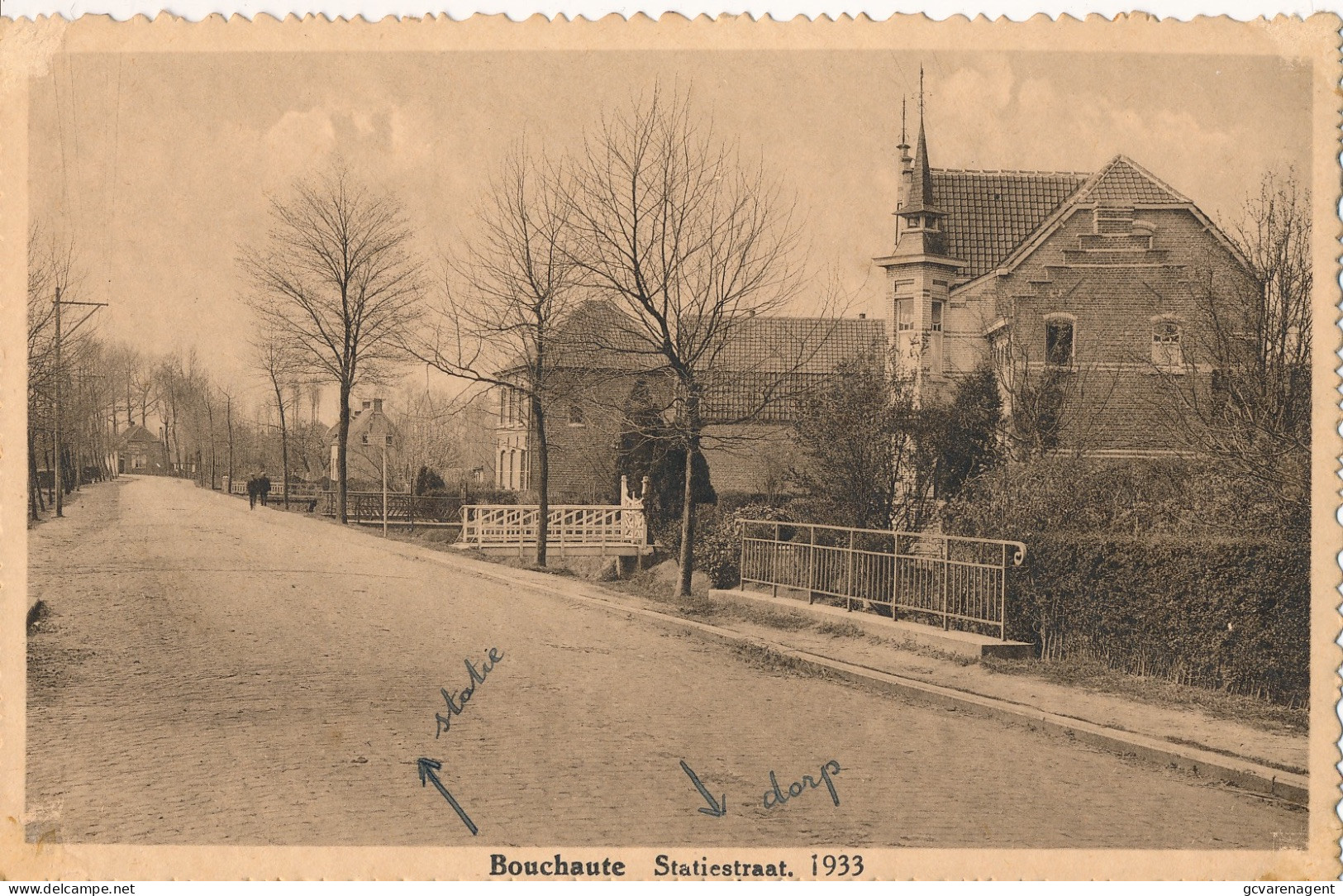 BOUCHAUTE  BOEKHOUTE   STATIESTRAAT    1933     ZIE SCANS - Assenede