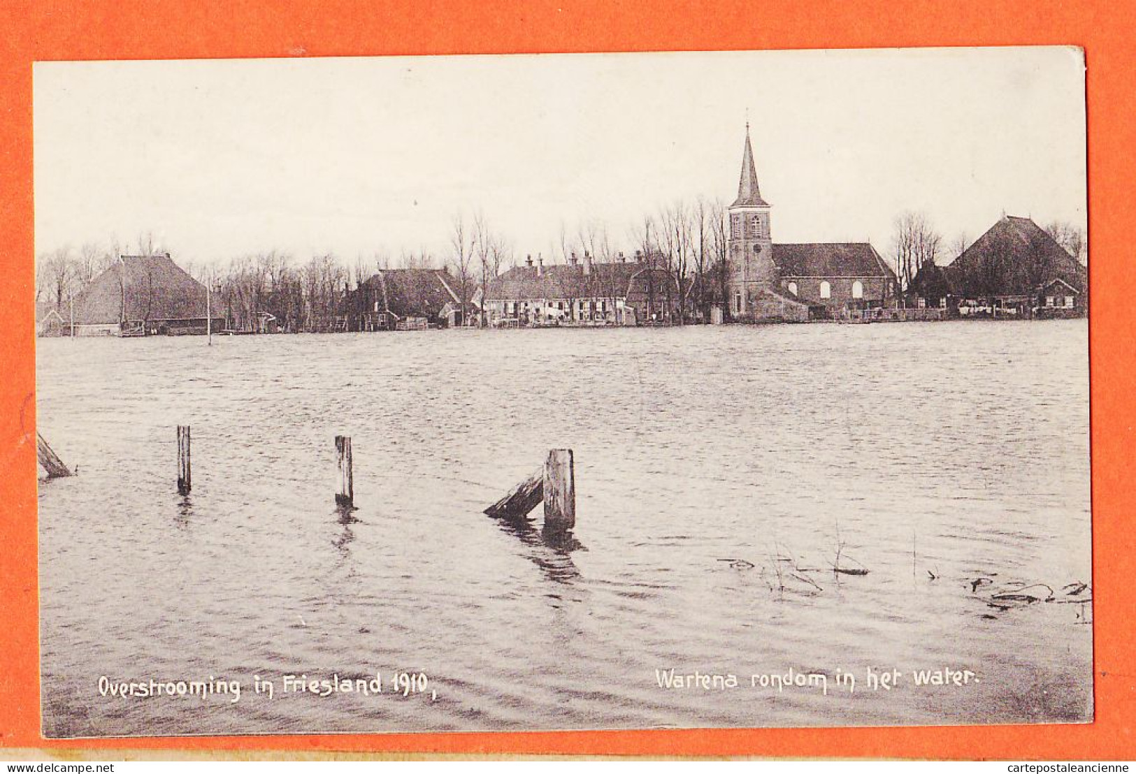 37558 / ⭐ ◉ ♥️ WARTENA Leeuwarden Overstrooming In FRIESLAND 1910 Rondom Water MINERVA N°8 Inondations En FRISE Pays-Bas - Leeuwarden