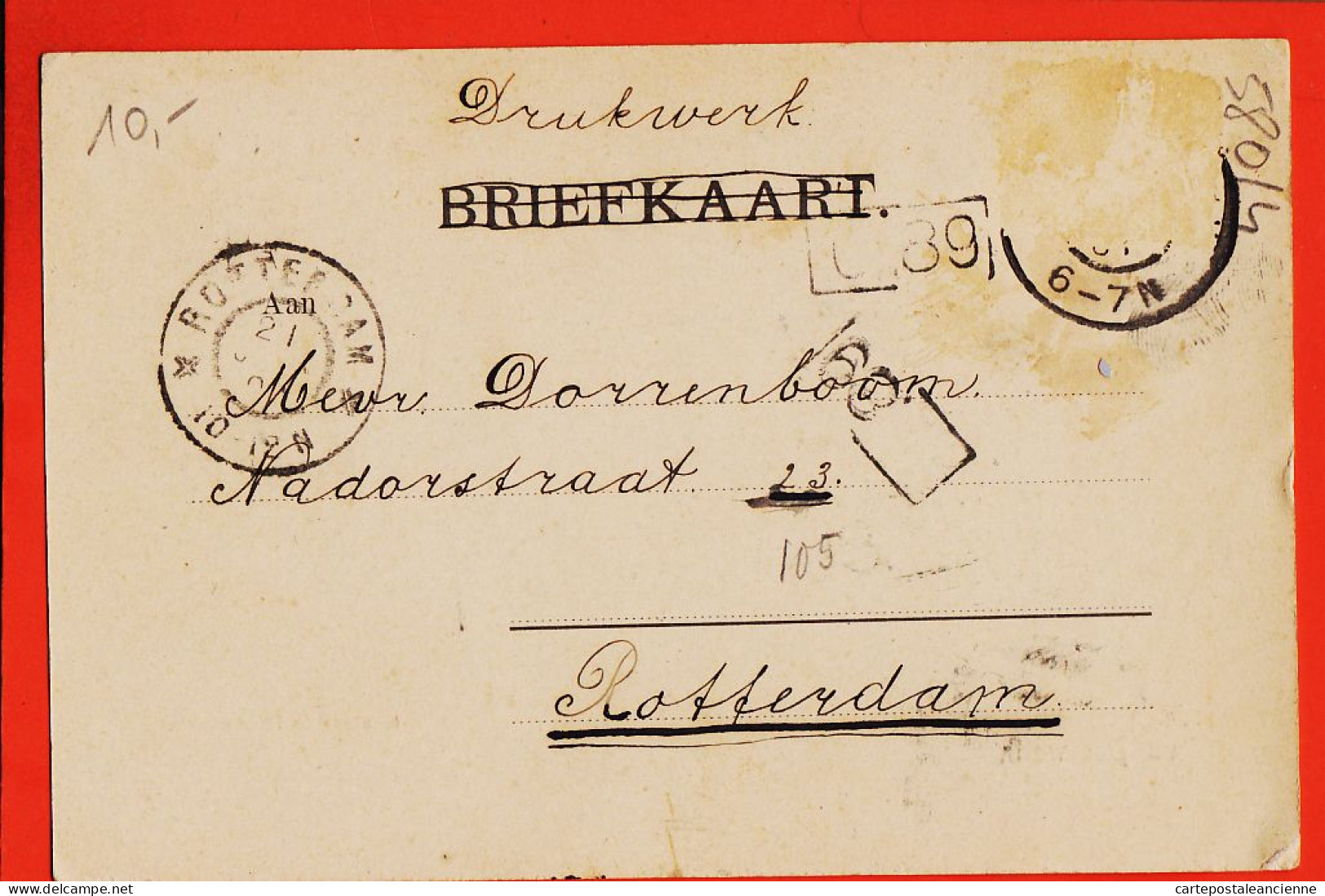 37585 / ⭐ ♥️  Groeten Uit DOORWERTH  Gelderland Renkum Kasteel 1901 Nederland Pays-Bas Gueldre - Renkum