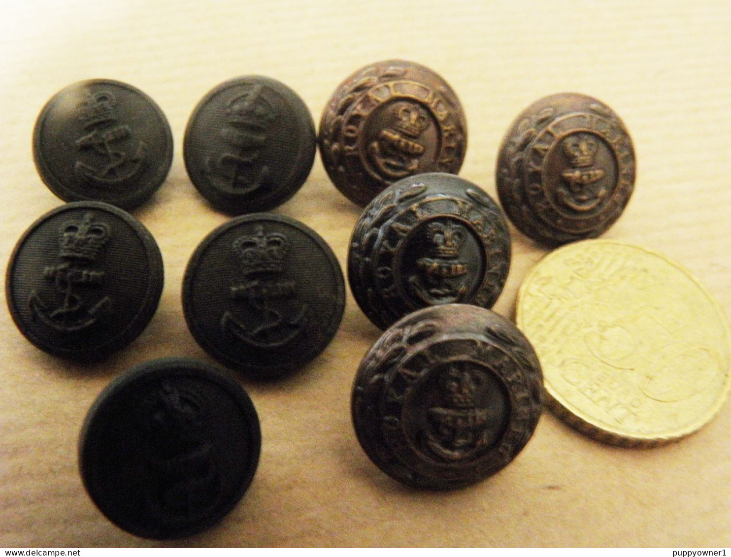 Vintage Boutons Marine Royale De L'armée Anglaise - Buttons