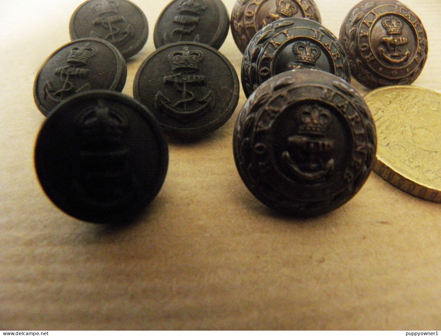 Vintage Boutons Marine Royale De L'armée Anglaise - Boutons