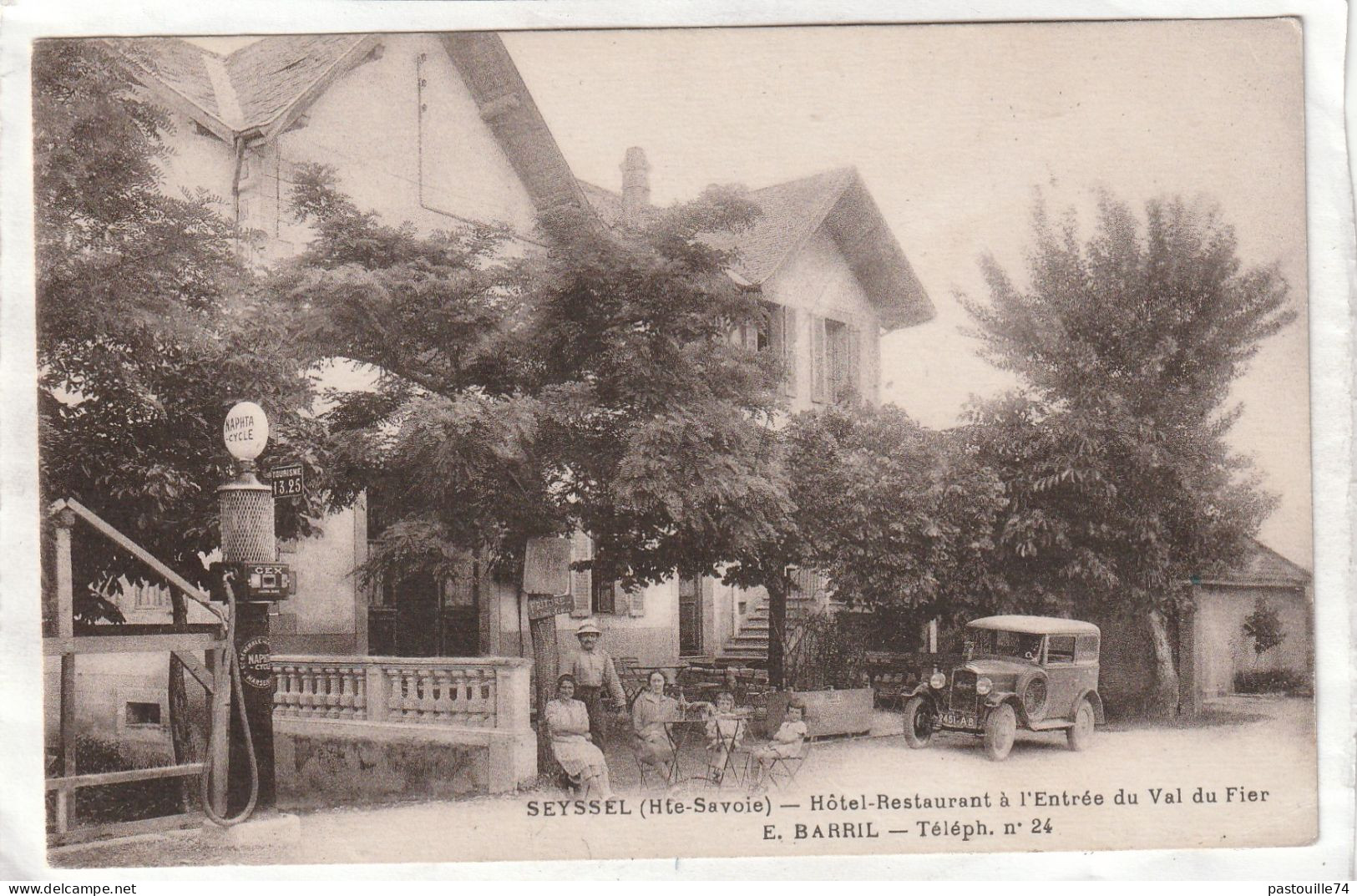 CPA :  14 X 9  -  SEYSSEL - Hôtel - Restaurant à L'Entrée Du Val De Fier. E. BARRIL - Seyssel