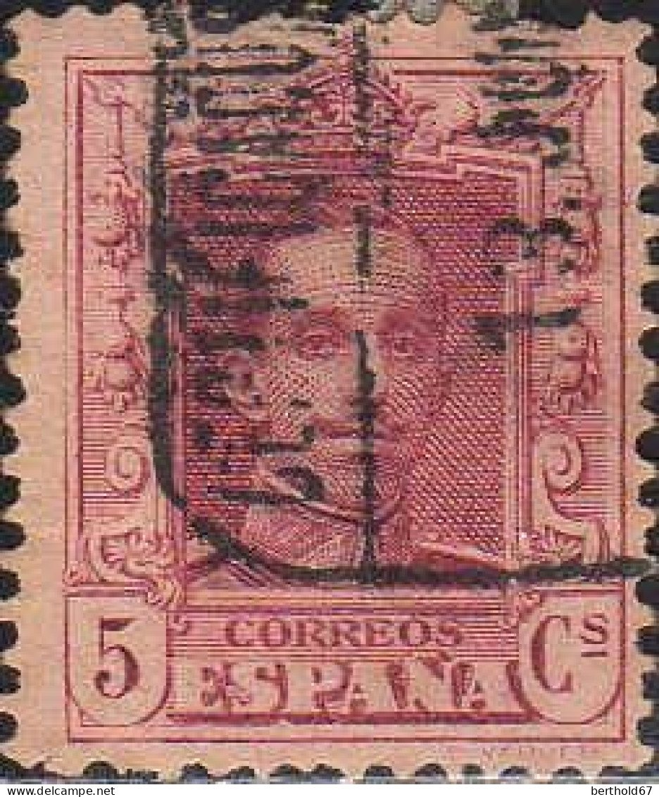 Espagne Poste Obl Yv: 274 Mi:283 Ed:312 Alfonso XIII Face (Belle Obl.mécanique) - Usati