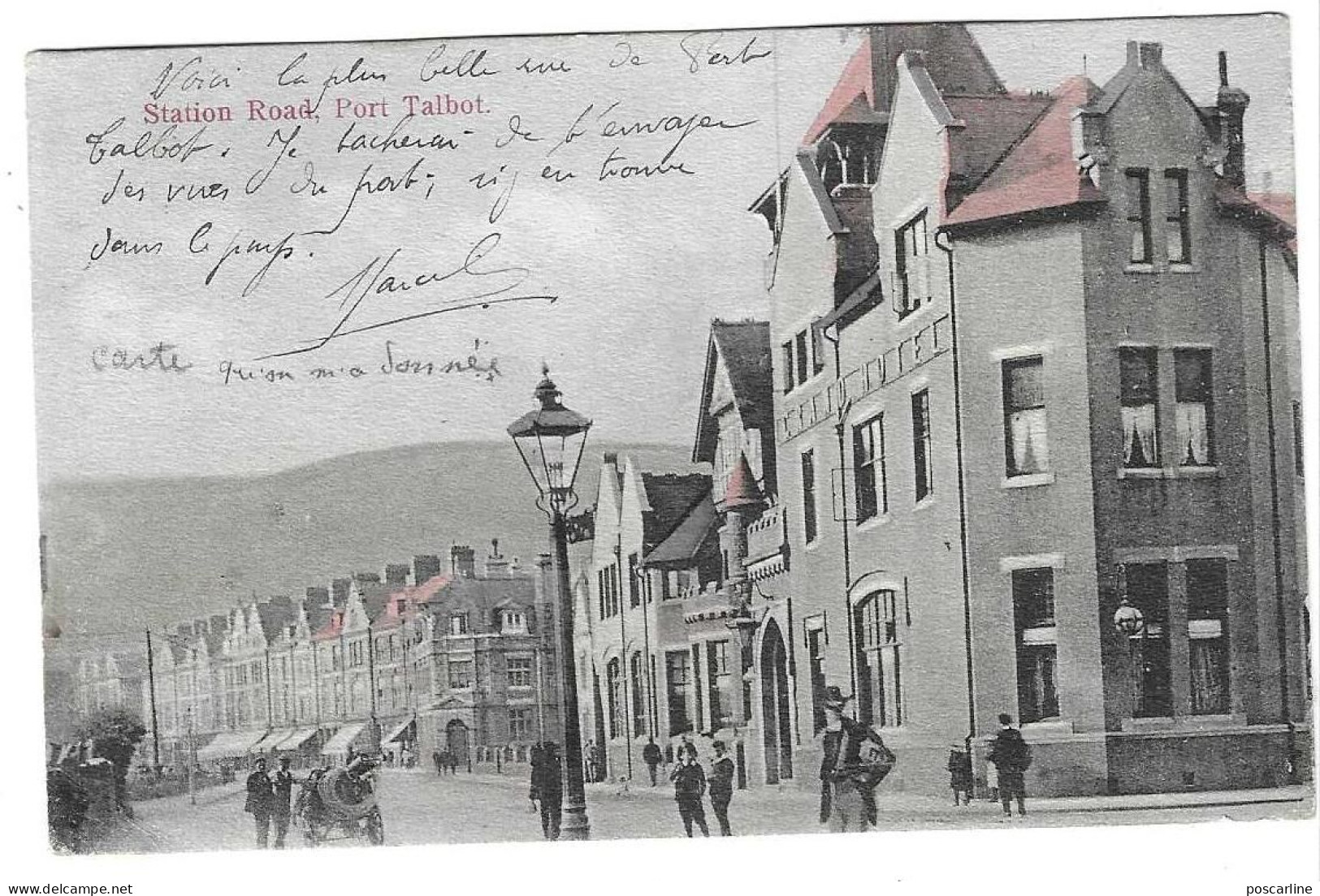 Wales, Glamorgan, Port Talbot , Station Road ,1906, 2 Scans - Glamorgan