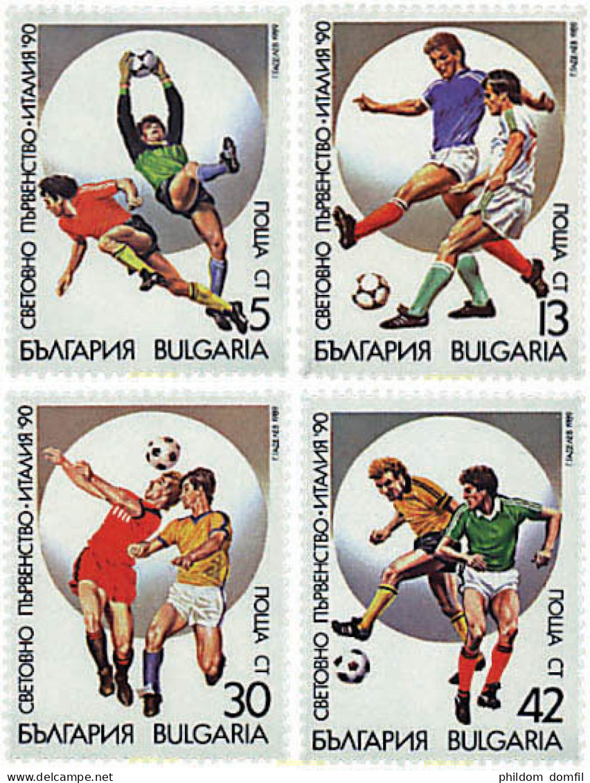 727115 HINGED BULGARIA 1989 COPA DEL MUNDO DE FUTBOL. ITALIA-90 - Unused Stamps