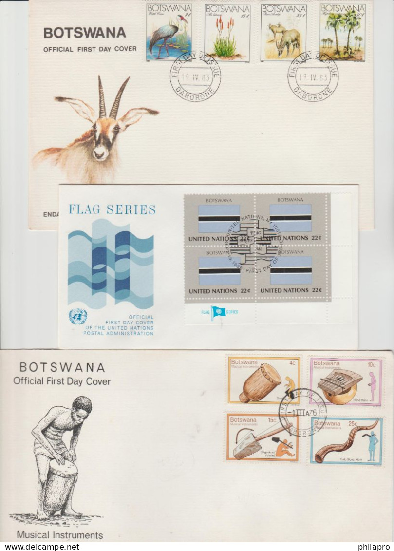 BOTSWANA   4 Sets  ** MNH  +  5 FDC    See  2 SCANS   Réf  T1468 - Autres - Amérique