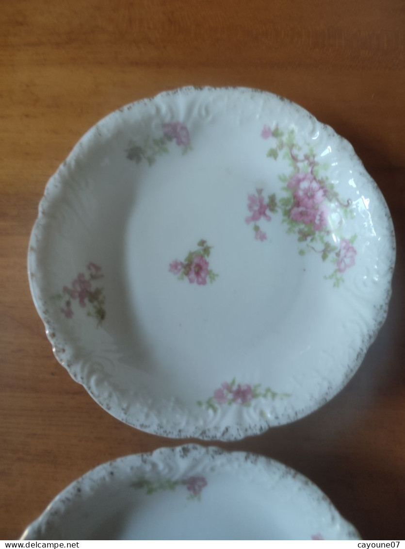 Belle Suite De Six Coupelles à Fruits En Porcelaine Décor Floral  Vers 1900 Porcelaine Française - Limoges (FRA)
