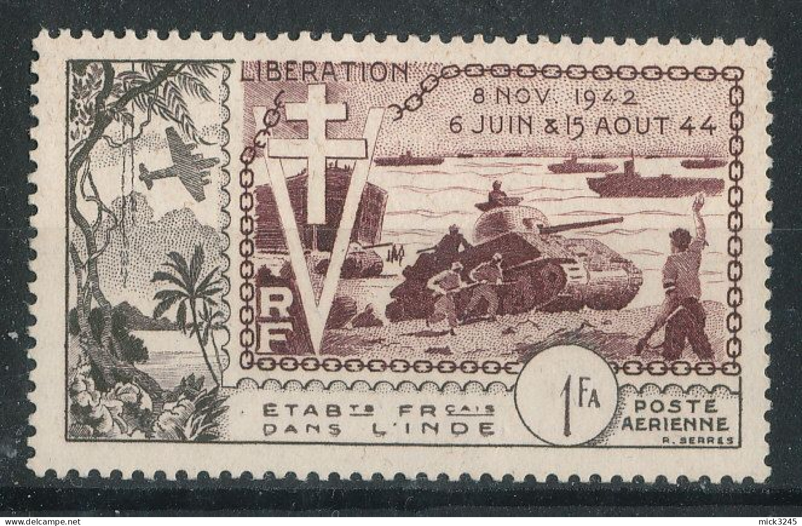 Inde PA  N°22 (*) Anniversaire De La Libération - Unused Stamps