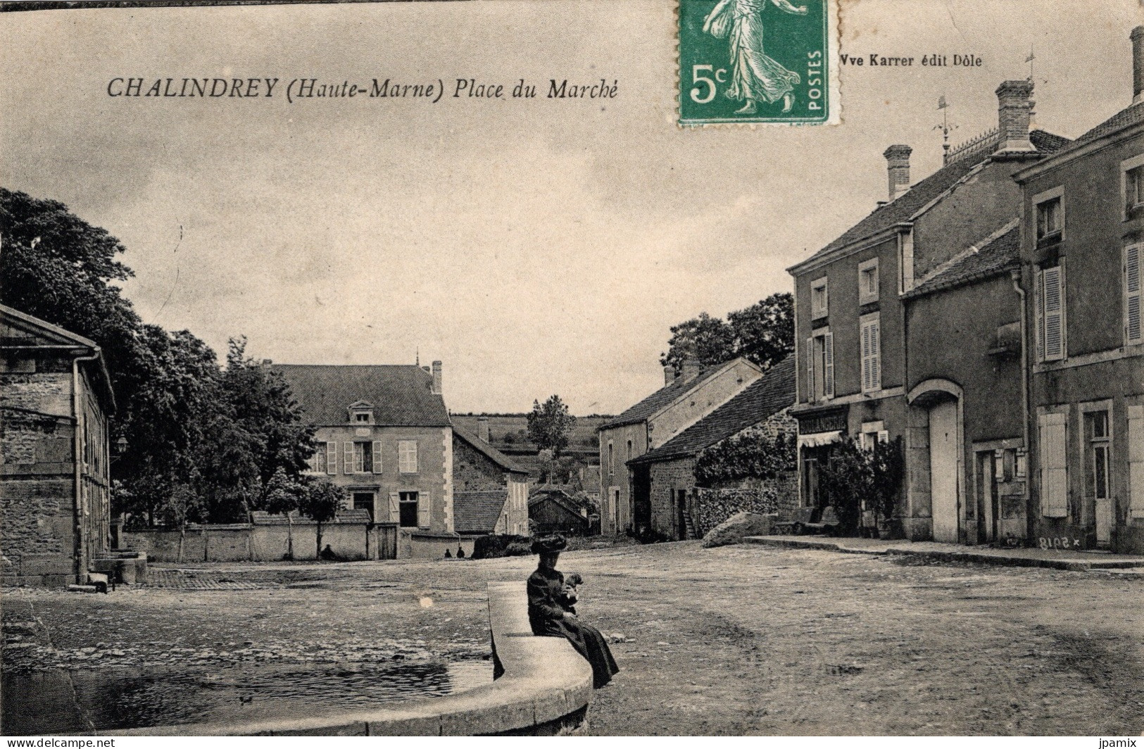 CPA : Chalindrey , Place Du Marché - Chalindrey