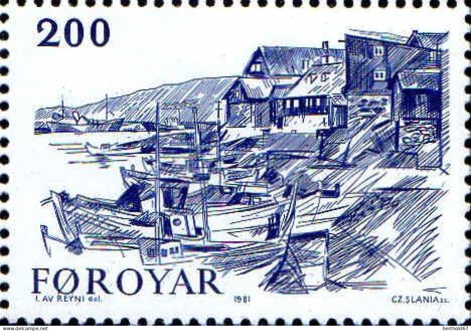 Feroe Poste N** Yv: 53/56 Le Vieux Torshaven Ingalvur Av Reyni - Färöer Inseln
