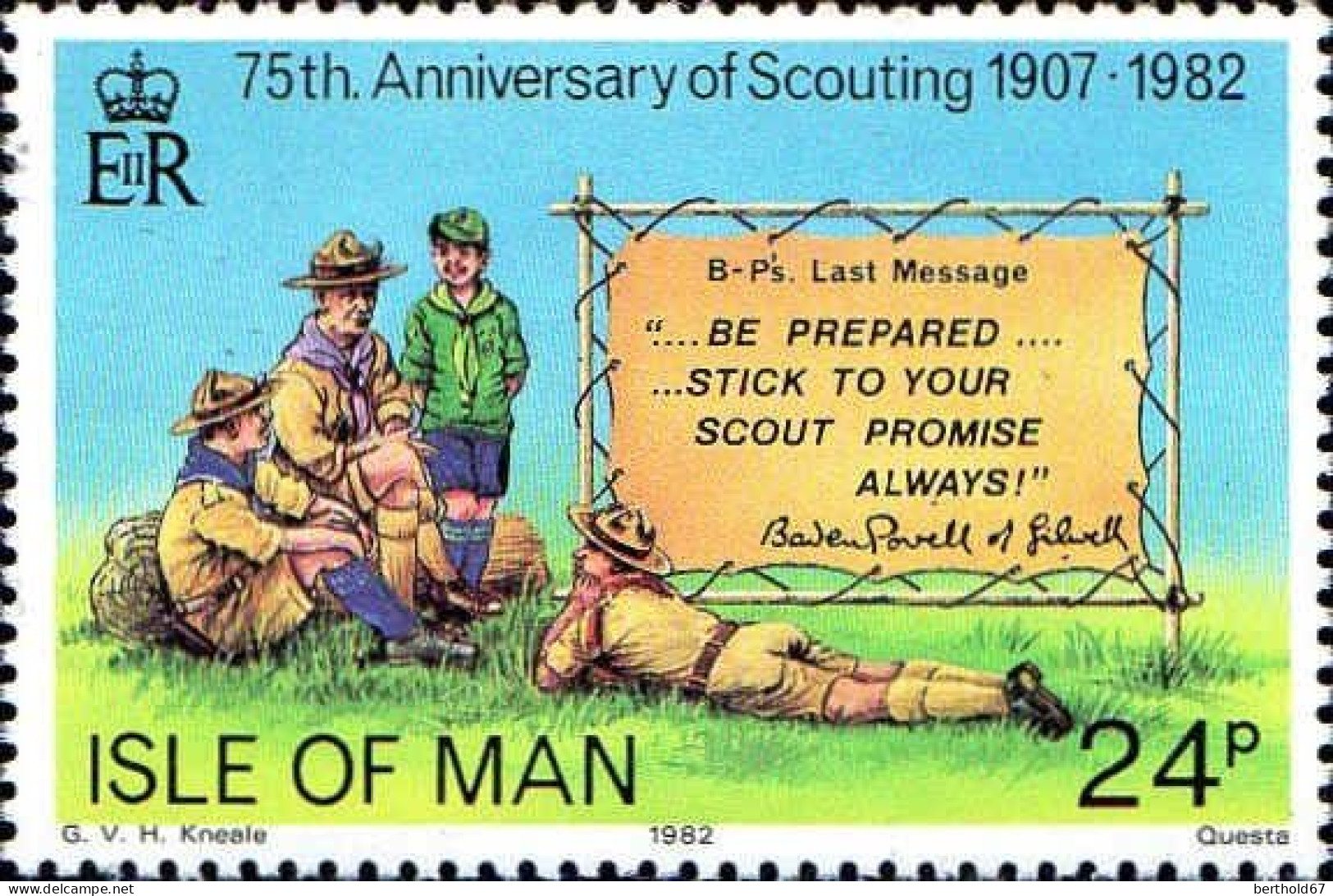 Man Poste N** Yv:198/202 75.Anniversaire Du Scoutisme - Man (Ile De)