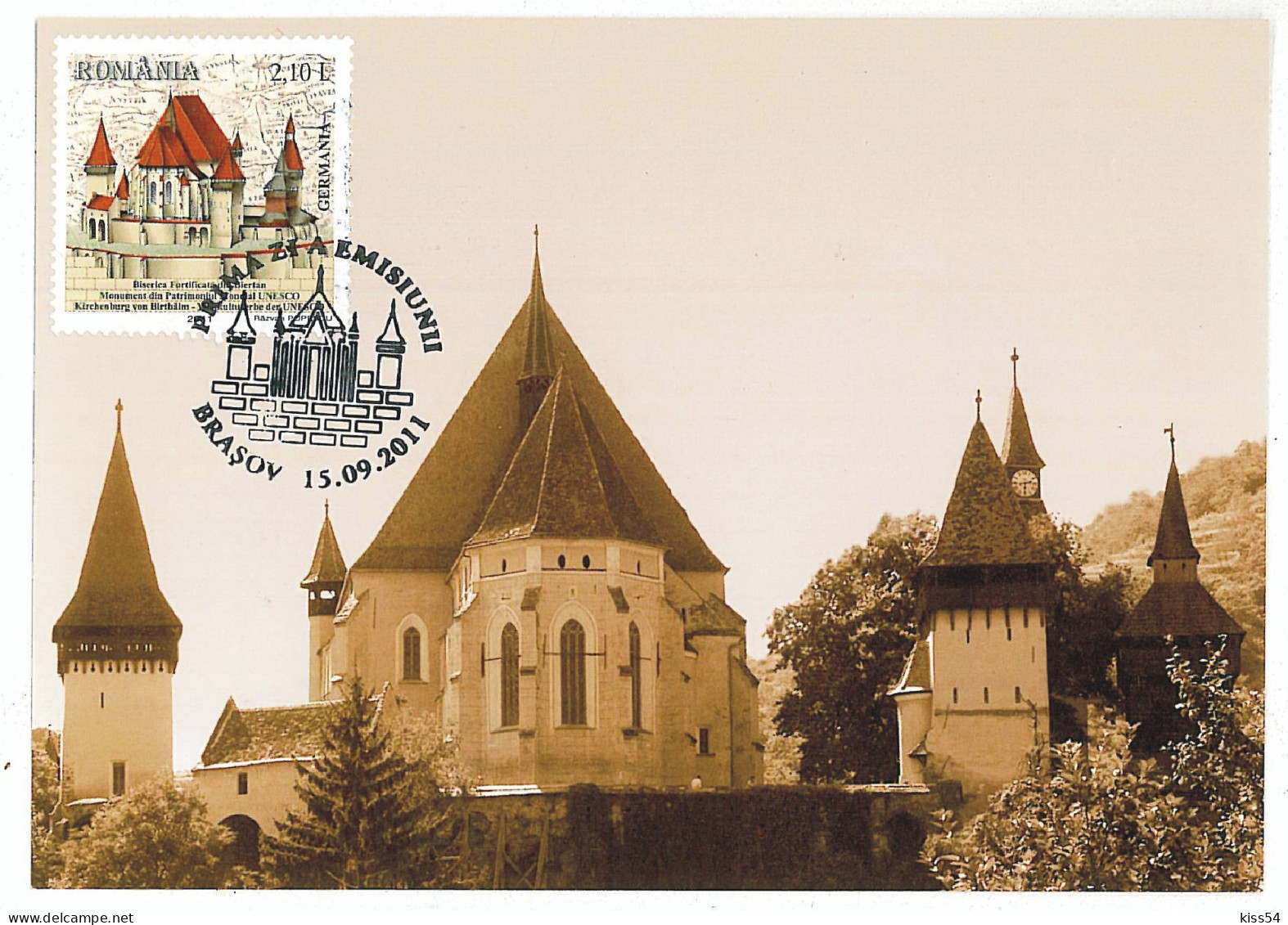 MAX 57 - 500 Biserica Fortificata BIERTAN, Romania - Maximum Card - 2011 - Cartes-maximum (CM)