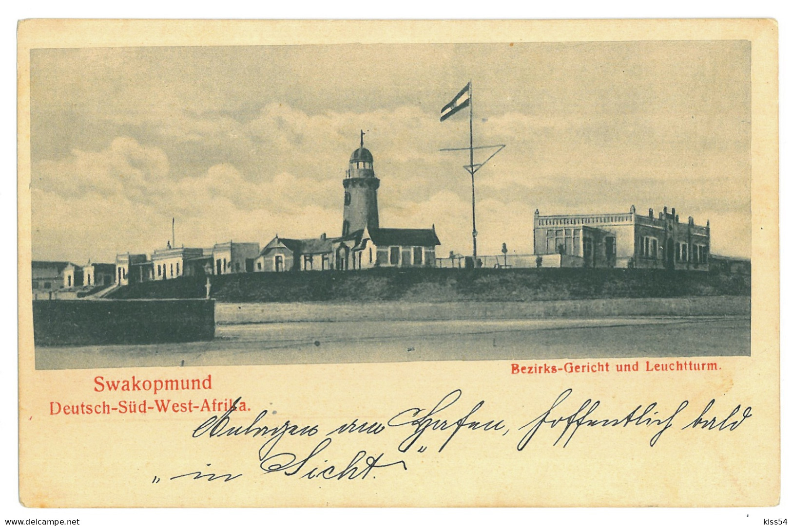 NAM 8 - 23807 SWAKOPMUND, The Courthouse And The Lighthouse D.S.W. Afrika, Namibia - Old Postcard - Unused - Namibia