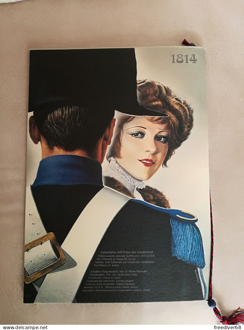 CARABINIERI Calendario 1999 Illustratore Renato Casaro Divise Corazzieri Cacciatori Folgore - Formato Grande : 1991-00