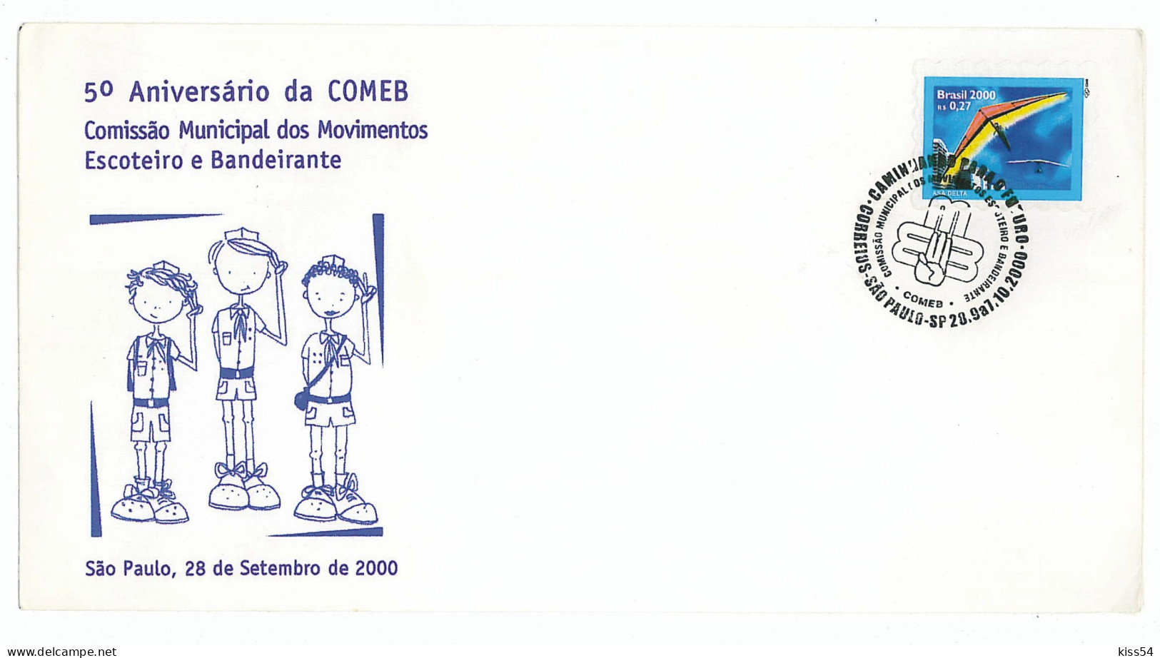 SC 15 - 655 BRAZIL, Scout - Cover - 2000 - Storia Postale