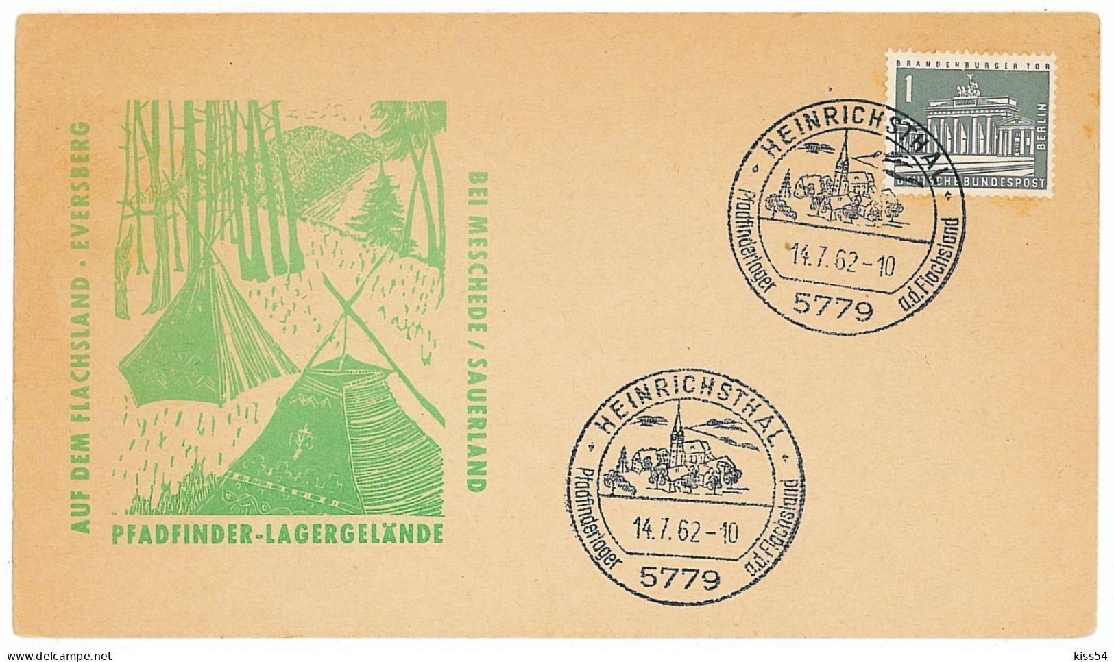 SC 15 - 440 GERMANY, Scout - Cover - 1962 - Covers & Documents