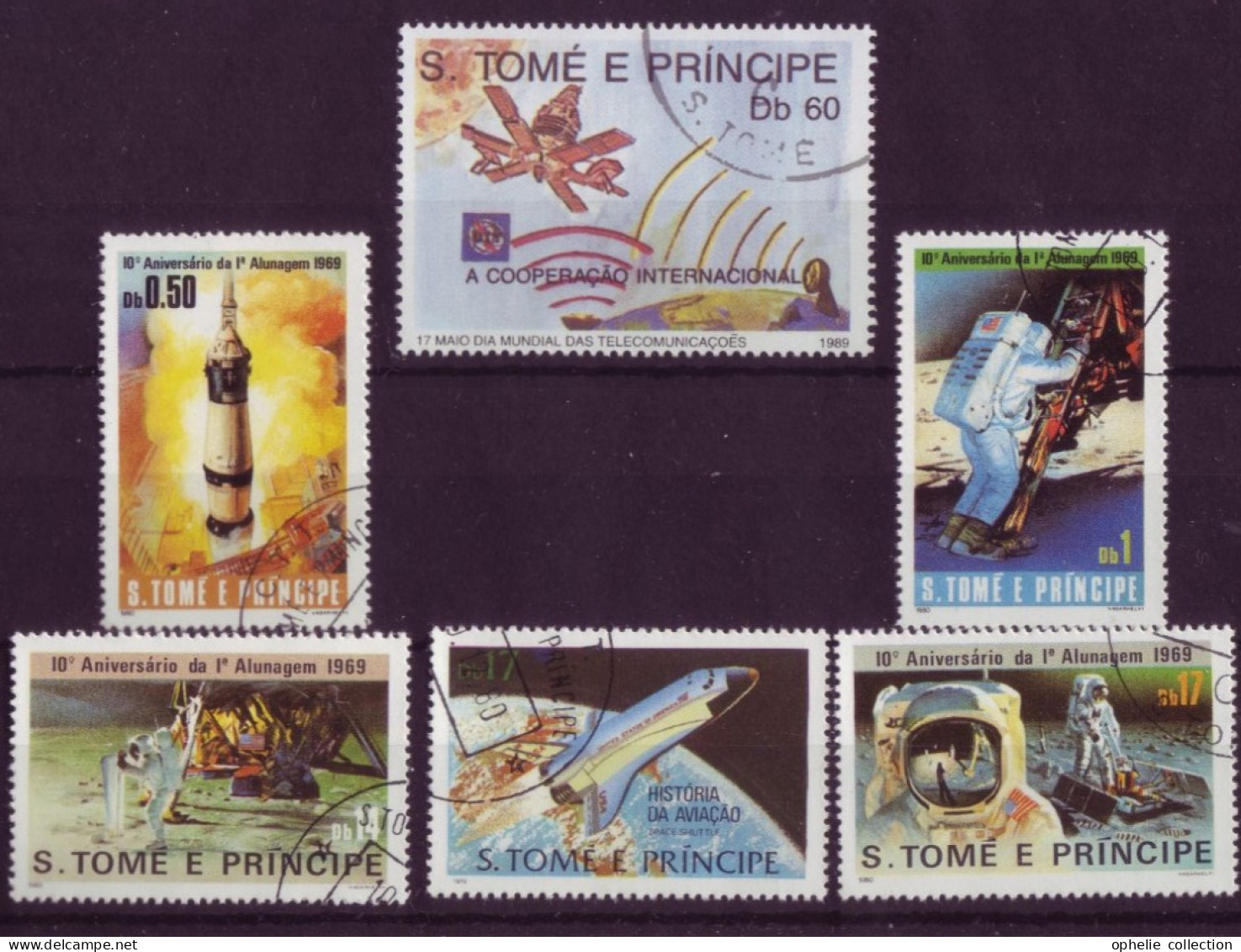 Afrique - St Thome - Espace - 6 Timbres Différents - 6775 - São Tomé Und Príncipe