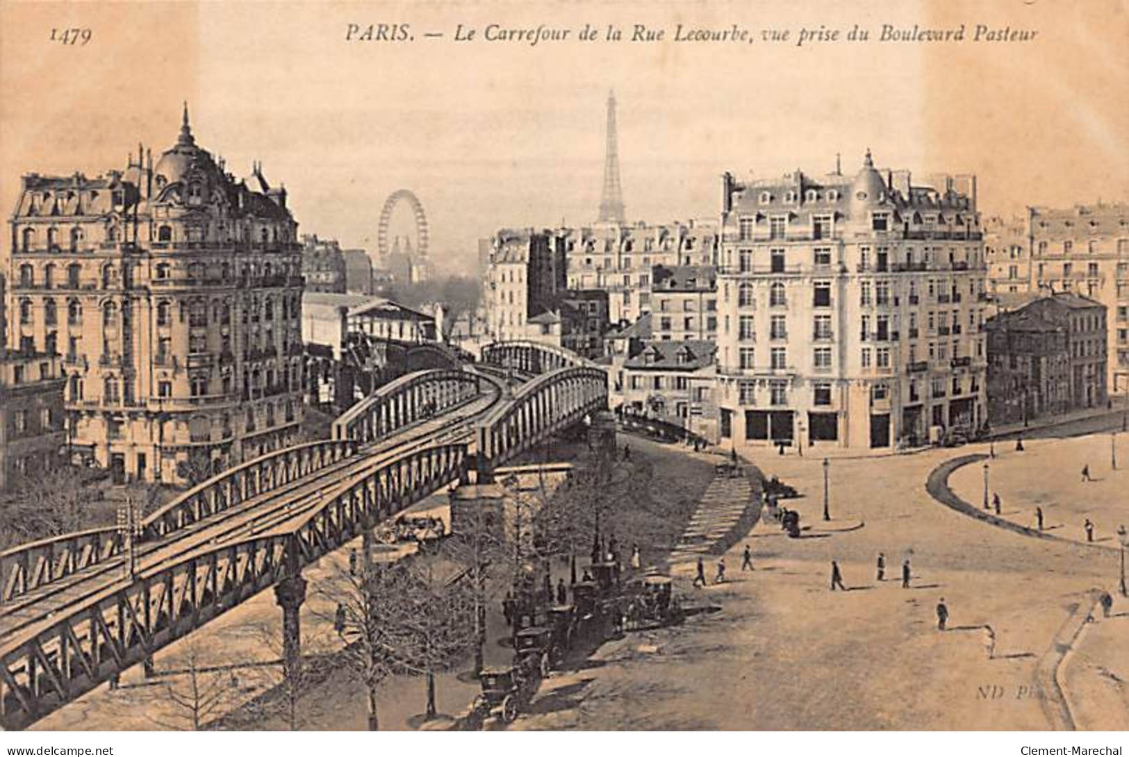 PARIS - Le Carrefour De La Rue Lecourbe, Vue Prise Du Boulevard Pasteur - Très Bon état - Arrondissement: 15